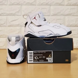 Nike Jordan True Flight TD Talla 10c Niño Pequeño Blanco Rojo Negro 343797-121 *Defectos - Imagen 1 de 12