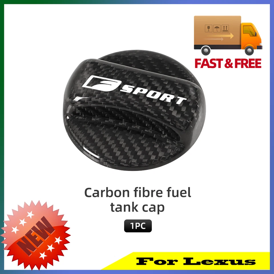 Carbon Fiber Oil Gas Cap Fuel Filler Tank Cover For Lexus RX350 IS250 IS350 RC - Image 1 of 4