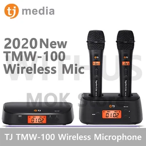 TJ Taijin Media TMW-100 Wireless Microphone 2pcs Set Black Colors Free Fedex_ - Afbeelding 1 van 2