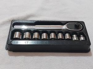 Snap On *VGC* 10-Pc 3/8" 6-Point Metric Flank Drive® Low-Profile Set 210RAFSMA - Picture 1 of 10
