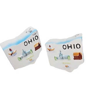 Vintage JAPAN OHIO State Shaped Salt & Pepper Shakers Capitol Building Fun Shape - Picture 1 of 10