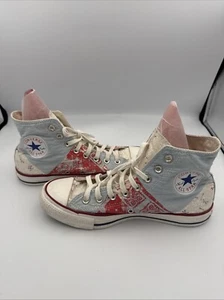 Converse Quilted Star Chuck Taylor High Top size : Womans 9, Red, White & Blue - Picture 1 of 24