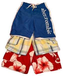 Y2K Abercrombie Board Shorts 3 Lot S/Youth Caribbean Joe Parrot Head Beach Coast - Picture 1 of 10