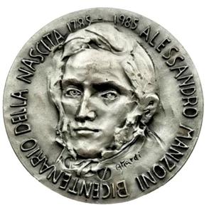 PLM 81. Medalla de plata ITALIA Milán - Alessandro MANZONI - Imagen 1 de 2