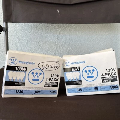 Westinghouse  60W Commercial Grade Clear Frosted Light Bulb 4-pack 5000hrs(2) - Image 1 of 4