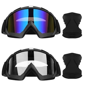 2 Pack Motorcycle Goggles Dirt Bike ATV Off-Road Riding Motocross Ski Goggles... - Picture 1 of 7