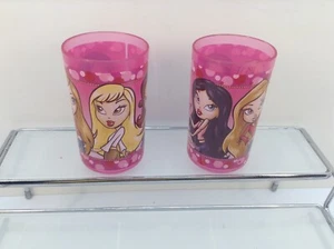 LOT OF 2 2004 Lil Bratz, CARTOON GIRL LOGOS, Plastic Child's Cup, VINTAGE - Picture 1 of 5
