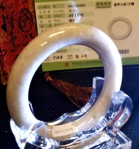 Certified Purple Lavender 100% Natural Grade A Jade Bracelet 56.7mm - US Seller  - Picture 1 of 4