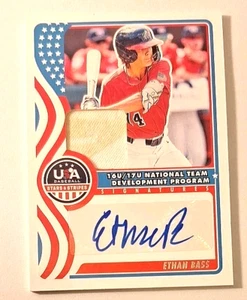 2025 STARS & STRIPES USA 16 Under Team Relic Sigs #EB Ethan Bass XRc Auto Jsy - Picture 1 of 3