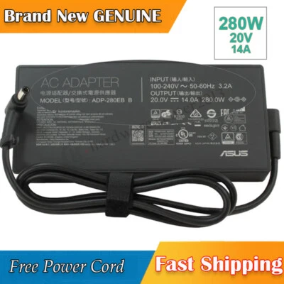 Original ASUS ROG 280W DC Adapter 20V ADP-280EB B Gaming Laptops 6PHI Charger - Image 1 of 4