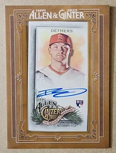 2022 Topps Allen & Ginter Framed Mini ON CARD Auto Reid Detmers MA-RD Blue Ink - Picture 1 of 2
