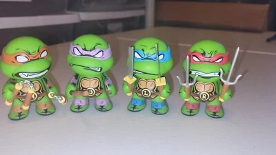 Kidrobot TMNT Raphael Donatello Leonardo Michaelangelo Set of 4 - Excellent Con - Image 1 of 4