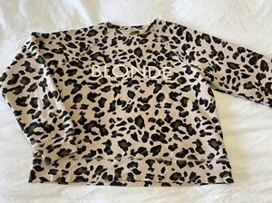 BRUNETTE THE LABEL | SZ S/M | “BLONDE” CHEETAH CREWNECK SWEATSHIRT - Picture 1 of 11