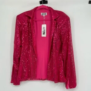 Amy Lynn Plunge Neck Sequin Blazer Size Large - Picture 1 of 14
