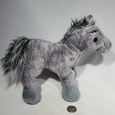 Ganz Webkinz Grey Gray Arabian Horse Plush HM098 4" x 10" x 9 No Code EUC - Image 1 of 4