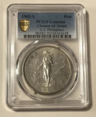 Philippines - 1903-S Silver Peso (PCGS AU Detail) - Nice Coin! - Image 1 of 4