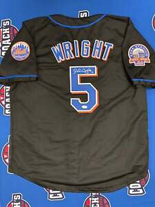 David Wright Autographed NY Mets CUSTOM Black Jersey (JSA)