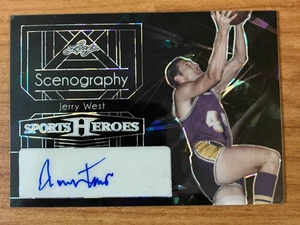LOS ANGELES LAKERS: 2024 Leaf Sports Heroes Scenography Jerry West Autograph #/5 - Picture 1 of 2