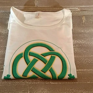 Irish Blessing, Ladies Tee, White Cotton, Large, St Patrick's Day, Ireland - Picture 1 of 4