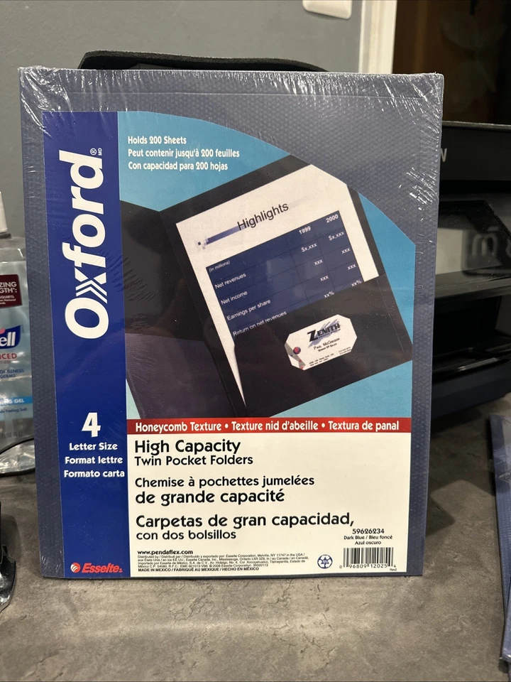 Carpeta de dos bolsillos Esselte 59626-23-4 - letra 8,5" X 11" 225 hojas Foto 1 de 2