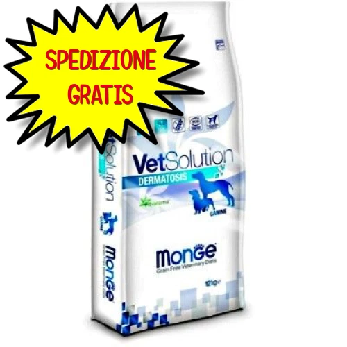 MONGE DIETA CANE VETSOLUTION DERMATOSIS 12 KG. - Immagine 1 di 1