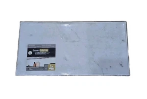 Smart Tiles XL Glossy Peel & Stick Tile White Gray Blok Carrera 2-pk 22.56x11.58 - Picture 1 of 10