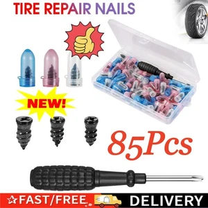85X Reifenreparatur Einschraub Gummistopfen | Nagel Autoreifen Pannenset Offroad Reifen - Bild 1 von 15