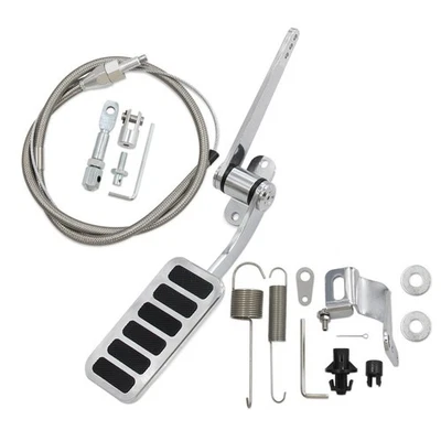 Throttle Cable Kit with Aluminum Throttle Pedal 2 x 412 Inch and Bracket - Image 1 of 4