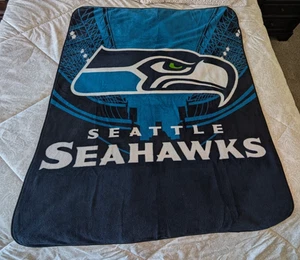 Seattle Seahawks - NFL Team 50 x 60 Fleece Throw Blanket - FREE SHIPPING - Picture 1 of 2