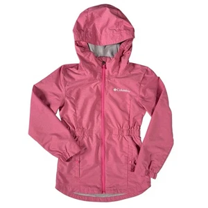 COLUMBIA Youth XS 6/7 Girls Full-Zip Hood Light Windbreaker Rain Spring Jacket - Picture 1 of 10