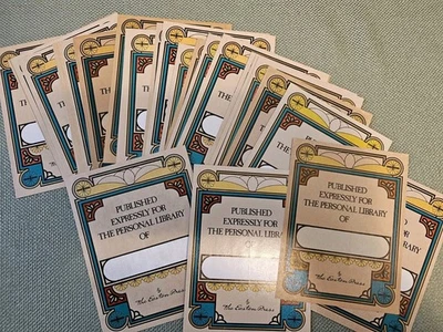 35 Easton Press Bookplates Classic Design Stickers Ex Libris Personal Library Foto 1 de 2