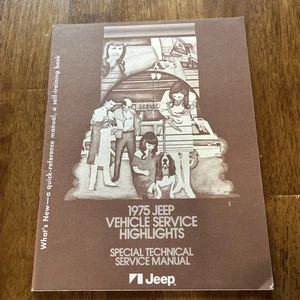 Jeep Vehicle Service Manual técnico 1975 folleto destacado - Imagen 1 de 7