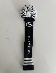 Golfschläger Kopfbedeckung SonarTec Bommel Hybrid Utility Stricksocke schwarz & weiß - Bild 1 von 5