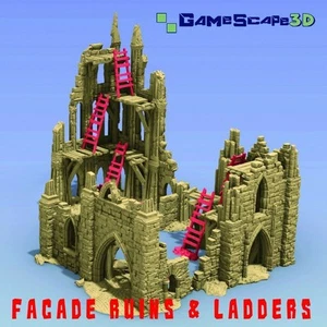 Dekor Gamescape 3D Ruinen Dom Mit Leitern - Picture 1 of 3