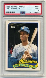 1989 Topps Traded #41T Ken Griffey Jr. Rookie Card PSA 9 Mint Seattle Mariners - Picture 1 of 2