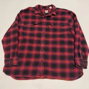 Levis Overshirt Mens XL Check Plaid Brushed Cotton Flannel Western Lumberjack - Picture 1 of 10