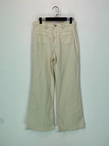 & Other Stories Cream Wide Leg Jeans High Waist Utility Pockets Zip Fly UK12 NEW - Picture 1 of 7