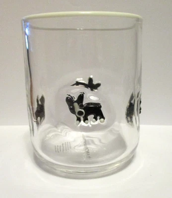 Boxer Anthropologie Dog Icon Juice Glass negro Foto 1 de 4