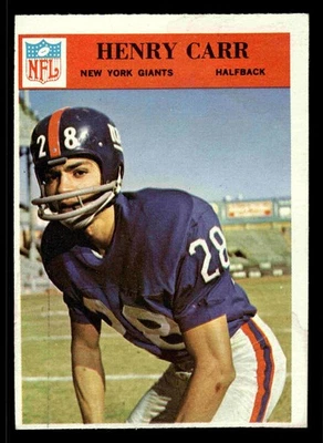 1966 Philadelphia Henry Carr RC #120 - New York Giants - Image 1 of 2