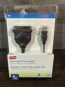 Staples / USB Parallel Printer Adapter / 5 ft/pi 1.5m / New & Sealed - Picture 1 of 2