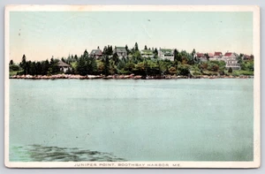 1913 Boothbay Harbor, Maine  Juniper Point Homes Coastal ME Postcard - Picture 1 of 2