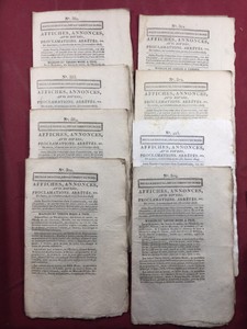 Douai 1803 Rare Lot Journaux Consulat Feuille de Douai Nord Hauts de France