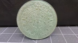 Aztec Calendar Medallion 3" Medal Coin Calendario Azteca Piedra Del Sol Mexico - Picture 1 of 3