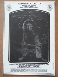 Grateful Dead, Lee Michaels, Linn County, Mance Lipscomb 1968 Konzertplakat - Bild 1 von 2