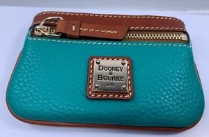Dooney & Bourke Pebble Grain Small Coin Case Spearmint Color - Picture 1 of 13