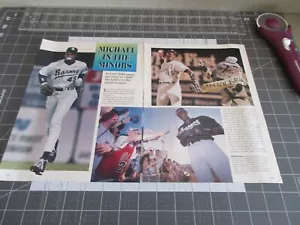 1994 Michael Jordan, in den Minderjährigen Birmingham Barone, Ebenholz Magazin Clip Out - Bild 1 von 5