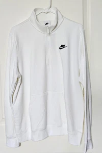 Nike Women's Pullover Fleece Hoodie-White-XL- New with tags - Picture 1 of 4
