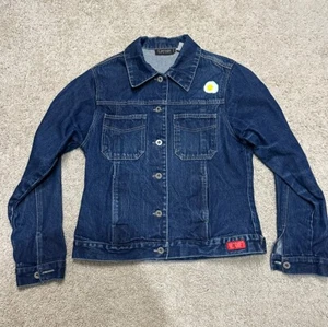 Garage Clothing Womens Jean Jacket Blue Denim All Season Classic Size M - Picture 1 of 13