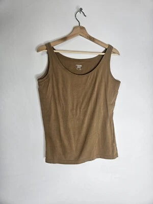 Camisa Top Columbia Para Mujer Grande Algodón Spandex Marrón Sin Mangas Foto 1 de 3