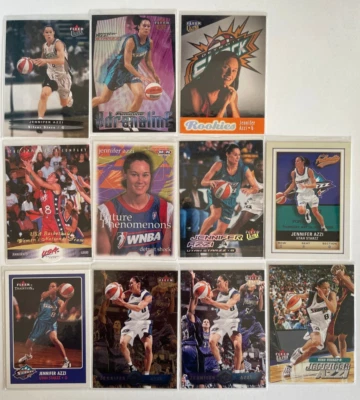 11 Card Lot Jennifer Azzi 1996, 99-03 WNBA Fleer Ultra, Authentix, Tradition - Image 1 of 4
